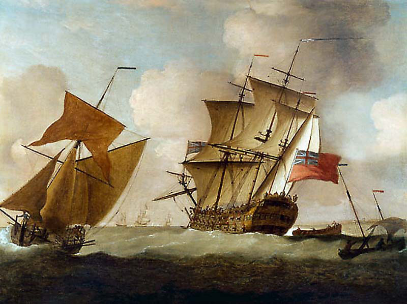 A Third-rate joining her Squadron off Elizabeth Castle Jersey
